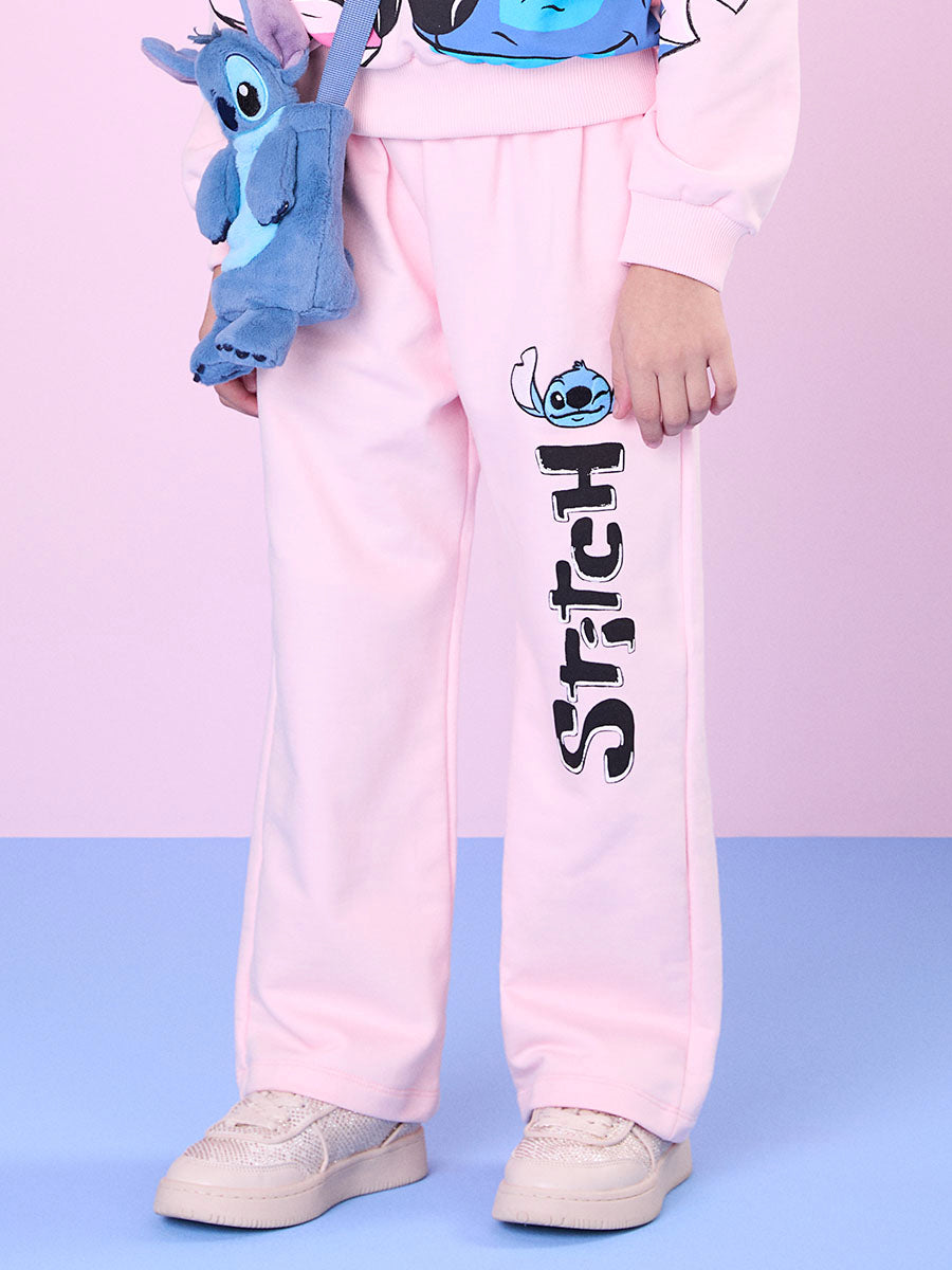 Conjunto Infantil Momi Inverno Calça e Moletom Rosa Stitch