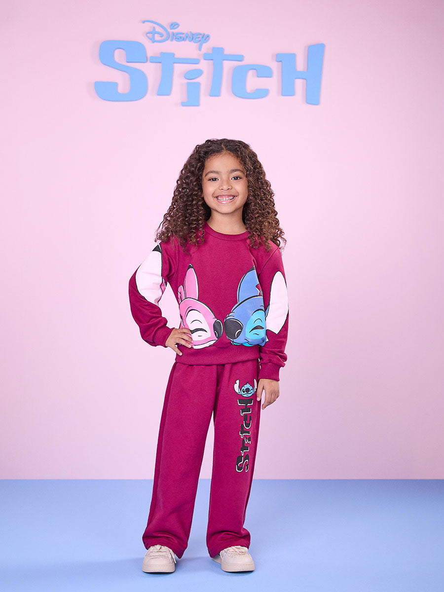 Conjunto Infantil Momi Inverno Calça e Moletom Angel e Stitch