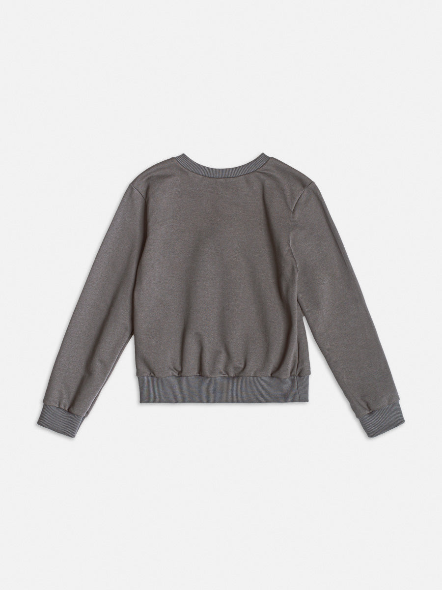 Moletom Infantil Momi Cinza Stitch