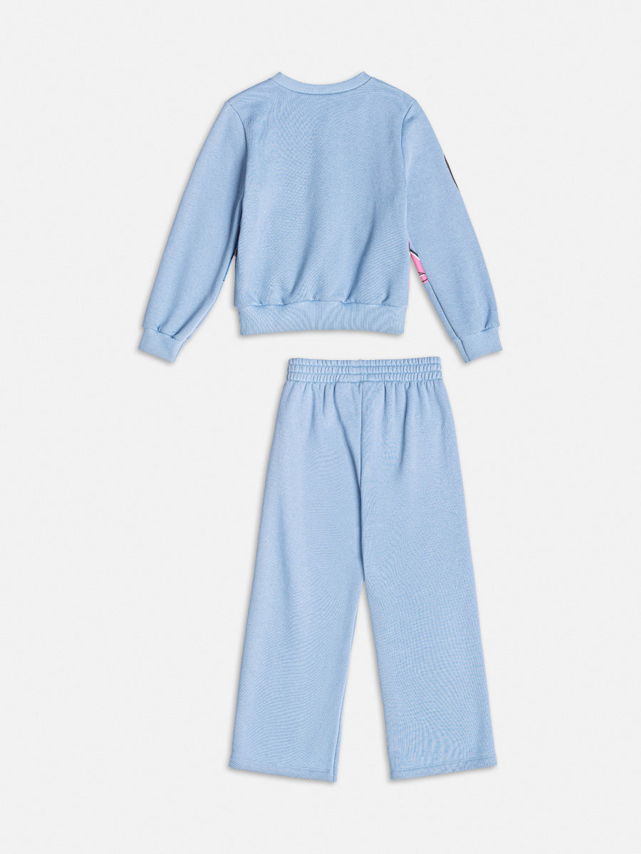 Conjunto Infantil Momi Inverno Calça e Moletom Azul Stitch