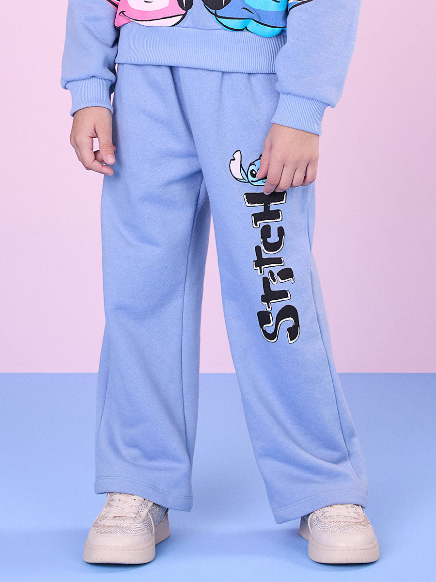 Conjunto Infantil Momi Inverno Calça e Moletom Azul Stitch