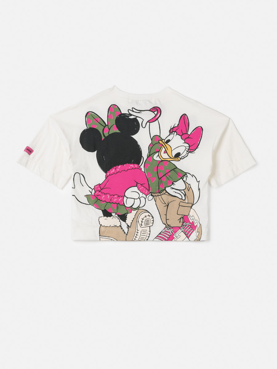 Blusa Infantil Animê Inverno Manga Curta Minnie e Daisy Disney