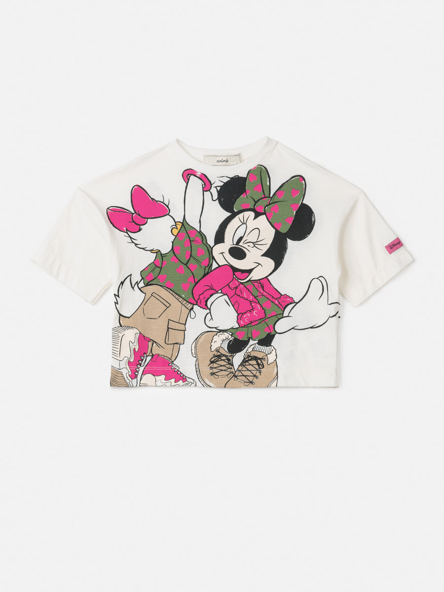 Blusa Infantil Animê Inverno Manga Curta Minnie e Daisy Disney
