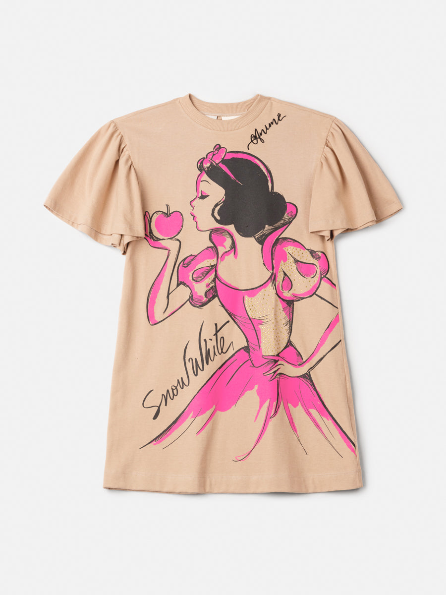 Vestido Infantil Animê Inverno Branca de Neve Disney