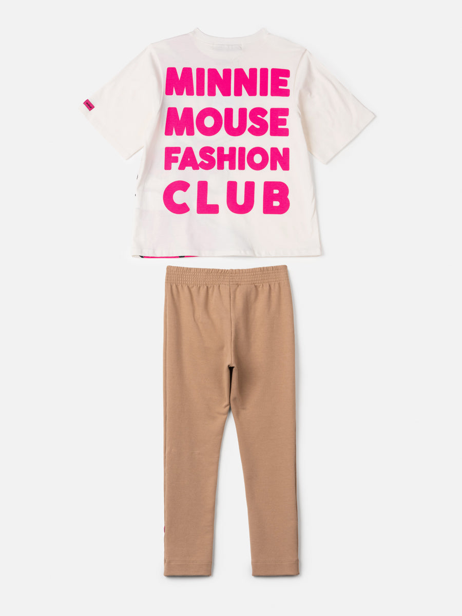 Conjunto Infantil Animê Inverno Legging e Blusa Minnie Disney