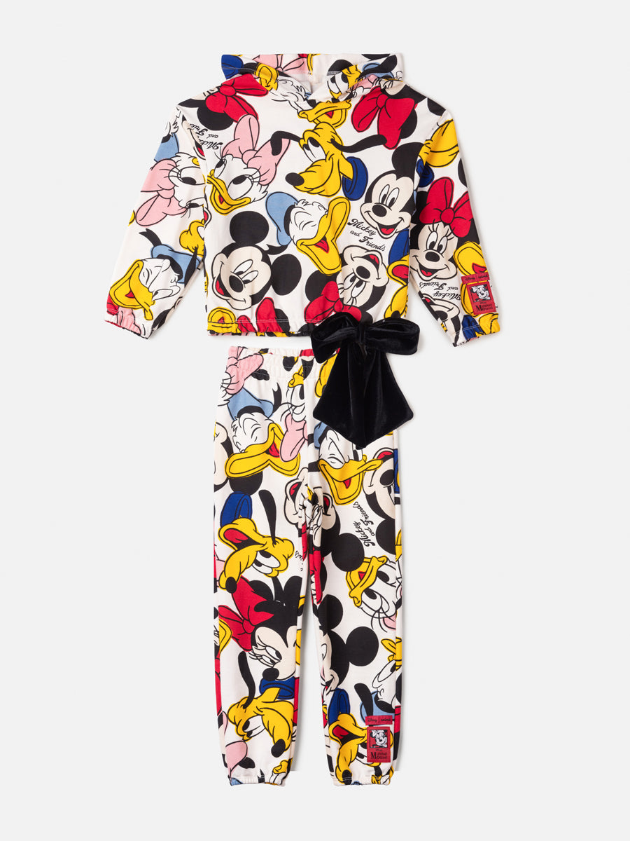 Conjunto Infantil Animê Inverno Calça e Moletom Sem Flanela Mickey And Friends