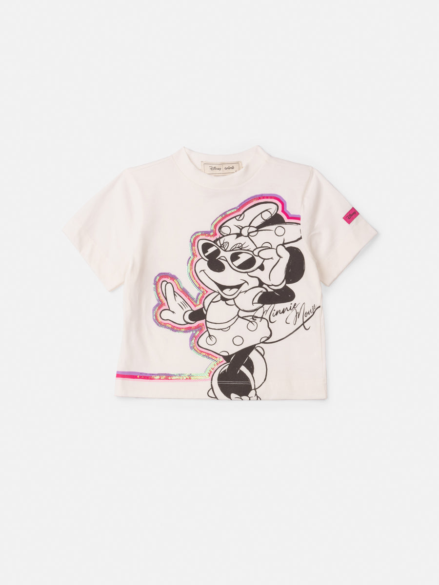Blusa Infantil Animê Verão Off Minnie Disney