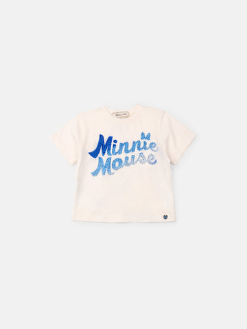 Conjunto Infantil Animê Verão Shorts Jeans e Blusa Minnie Mouse