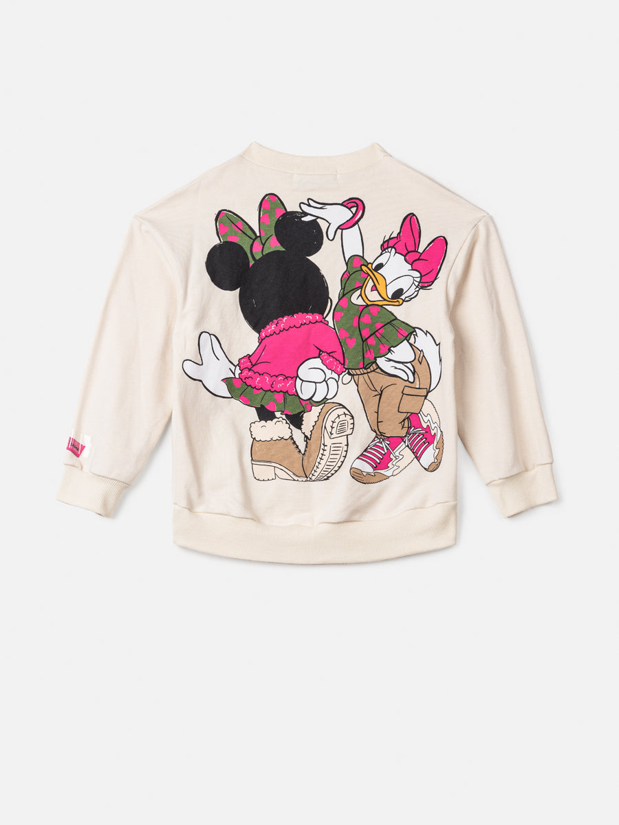 Moletom Infantil Animê Inverno Minnie e Margarida Disney