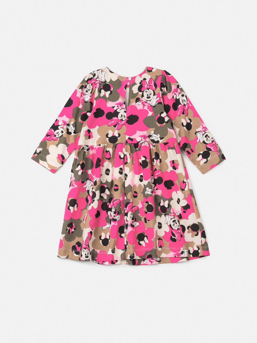 Vestido Infantil Animê Inverno Manga Longa Minnie Disney