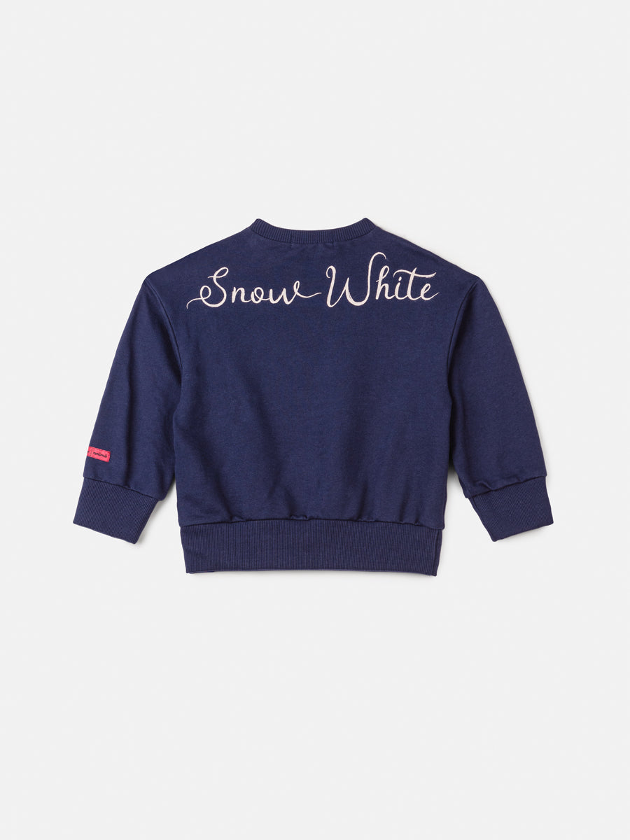 Moletom Infantil Animê Inverno Branca de Neve Disney
