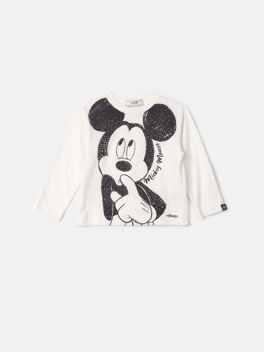 Blusa Infantil Animê Inverno Manga Longa Mickey Disney