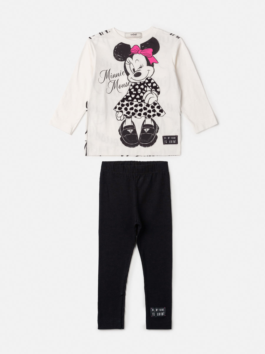 Conjunto Infantil Animê Inverno Calça e Blusa Minnie