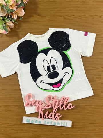 Blusa Infantil Anime Verão Mickey Disney