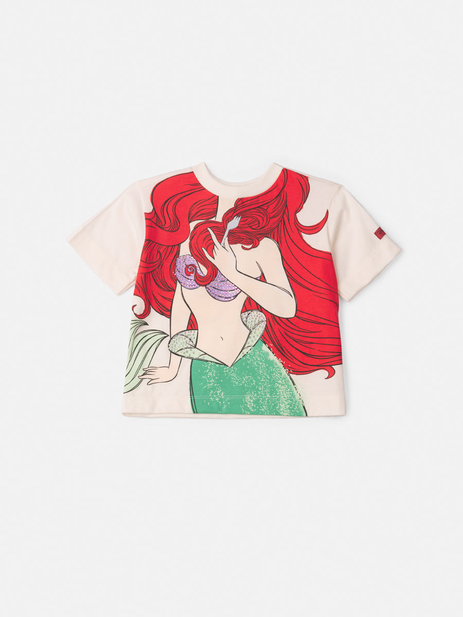 Blusa Infantil Animê Verão Princesa Ariel Disney