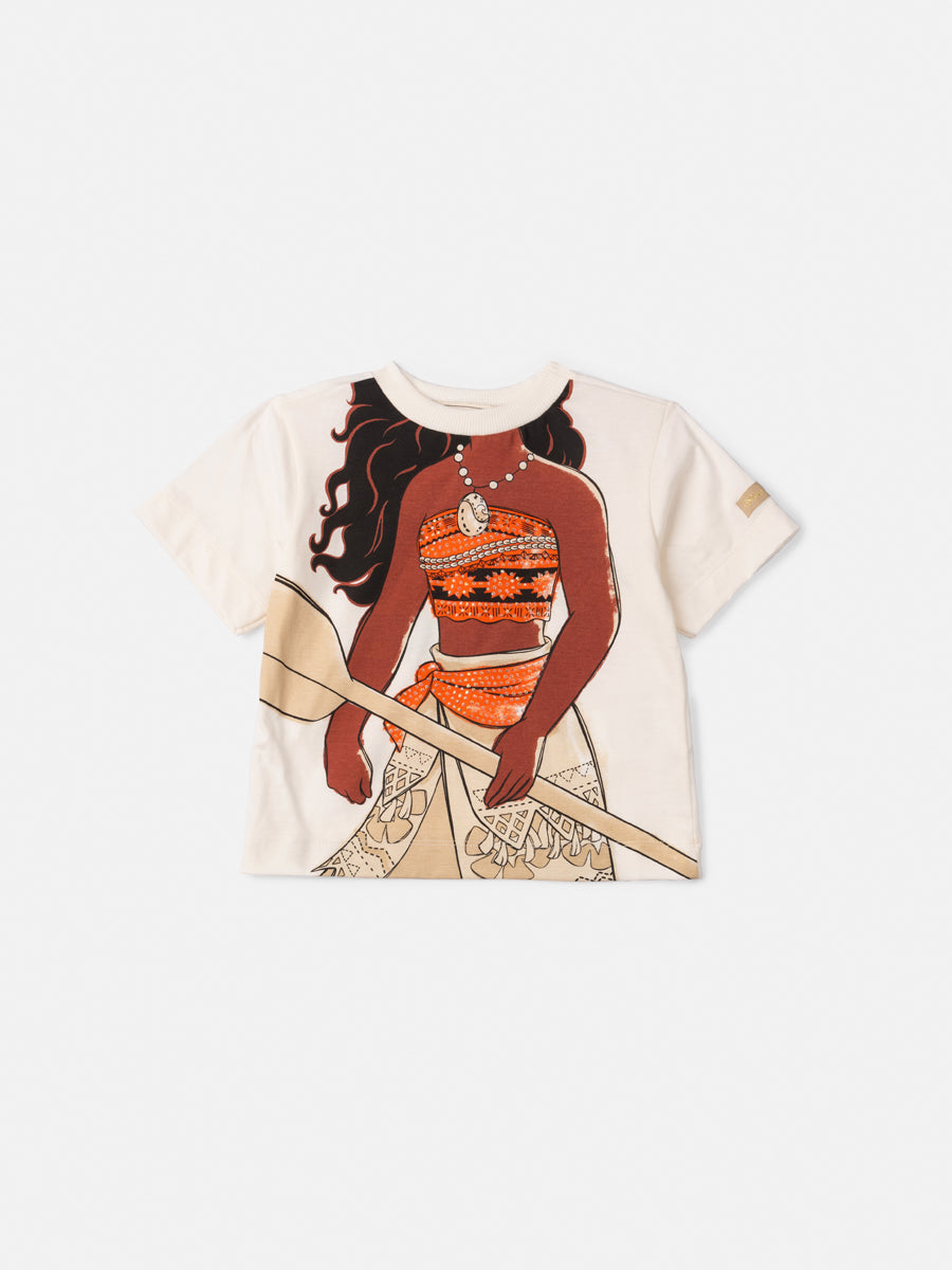 Blusa Infantil Animê Verão Princesa Moana Disney