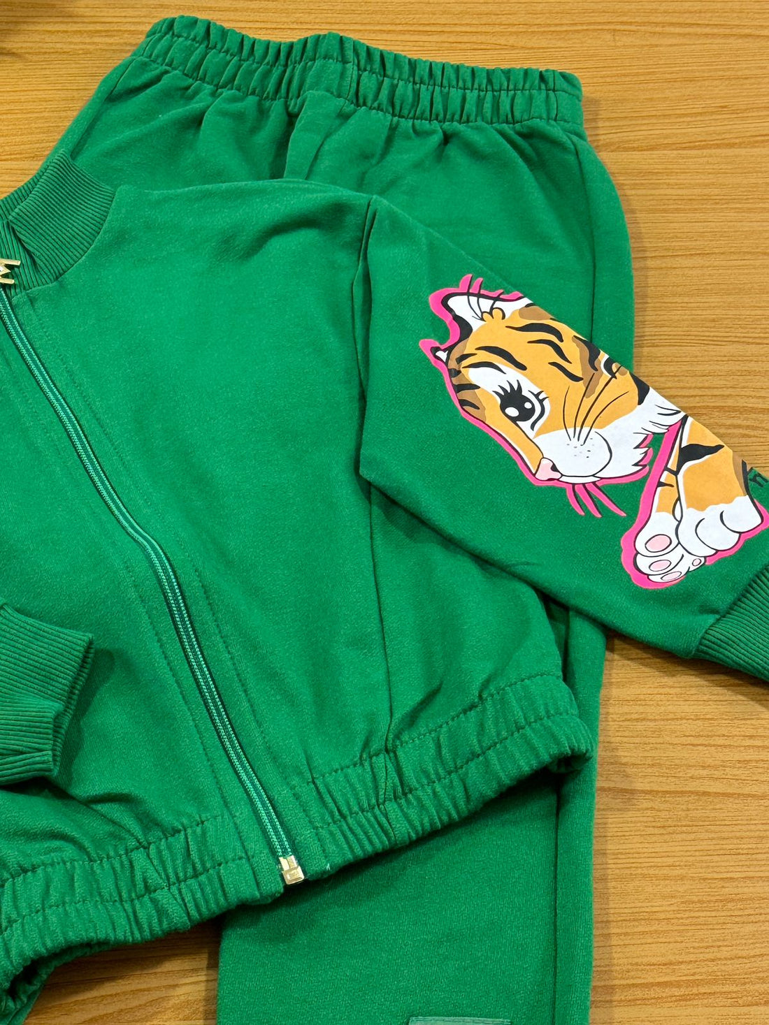 Conjunto Infantil Momi Inverno Com Calça e Jaqueta Verde Tigre