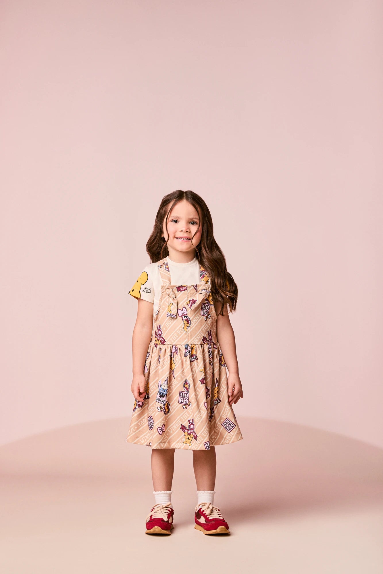 Salopete Infantil Momi Inverno Bege Ursinho Pooh