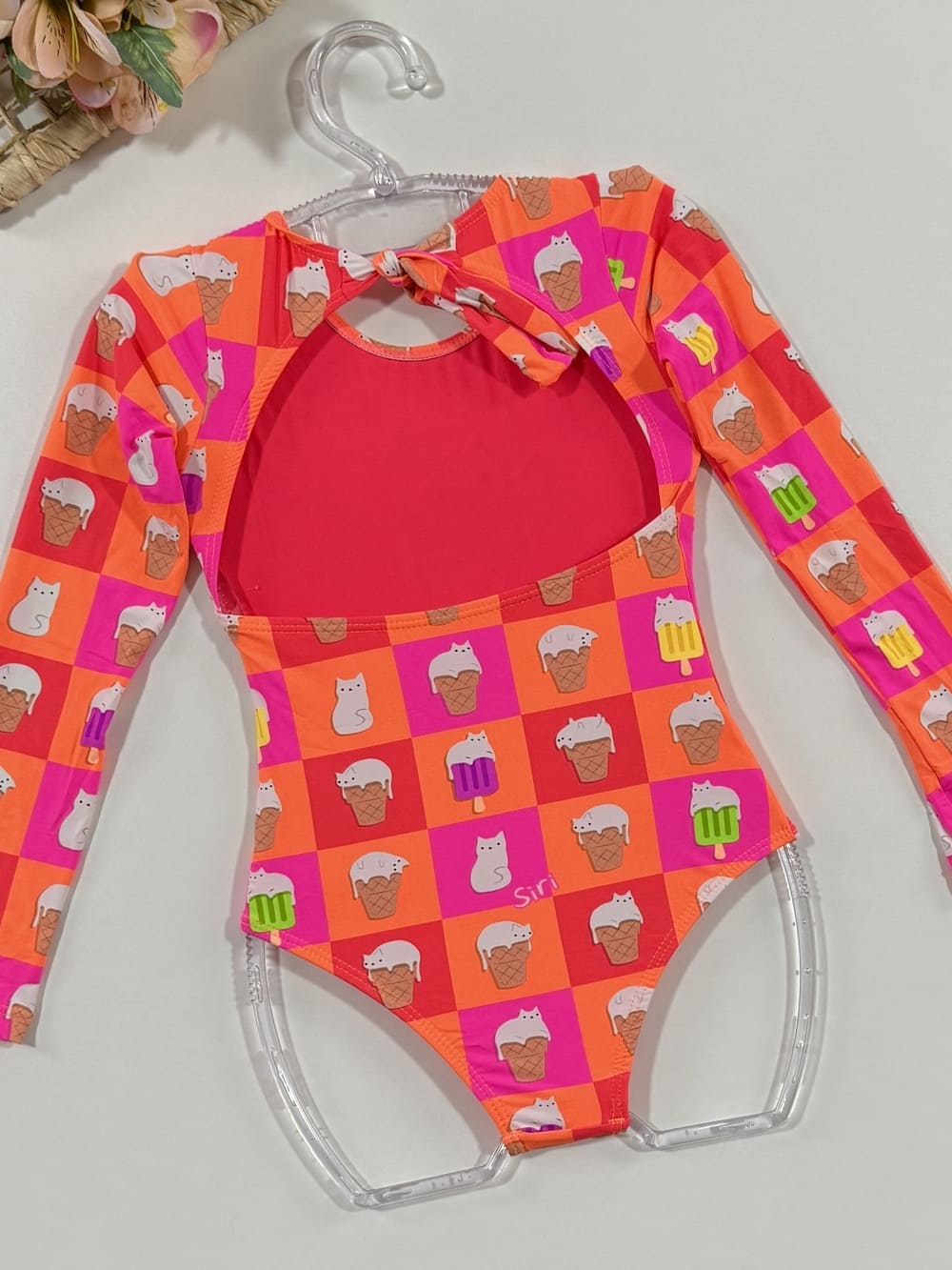 Maiô Infantil Siri Kids Manga Longa Fernanda Ice Cat 39053