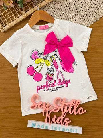Blusa Infantil Momi Branca Chaveirinho
