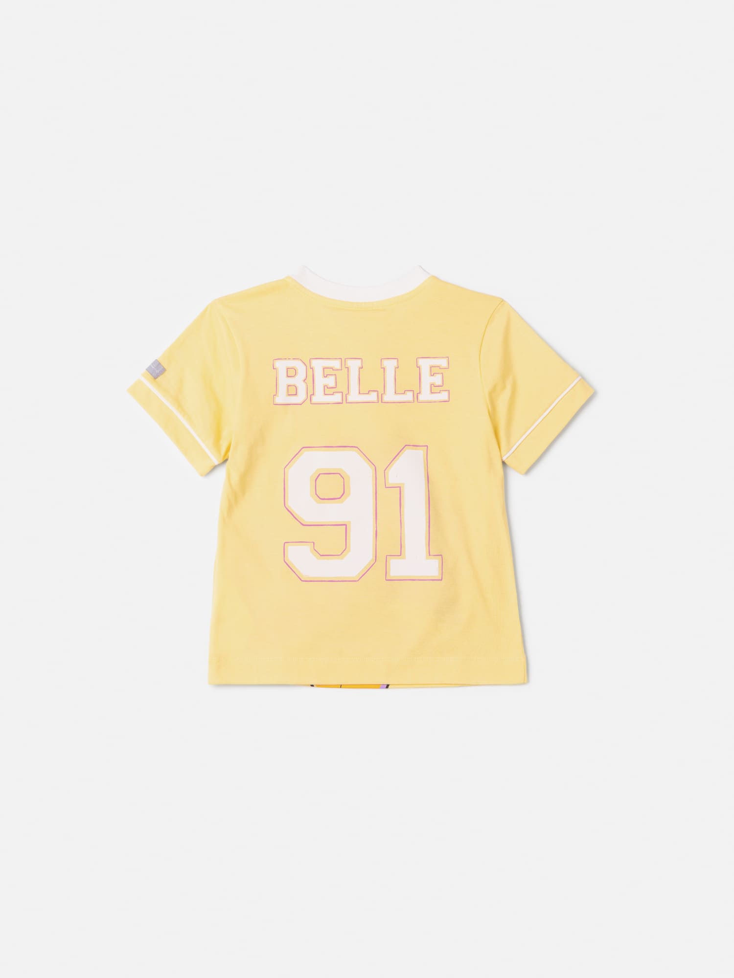 Blusa Infantil Animê Verão Amarela Princesa Bela Disney