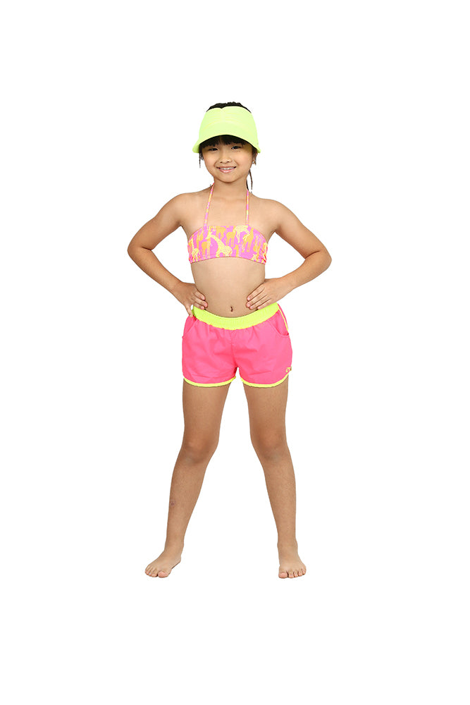 Shorts Infantil Siri Kids Nylon Leticia Rosa Chiclete 39063