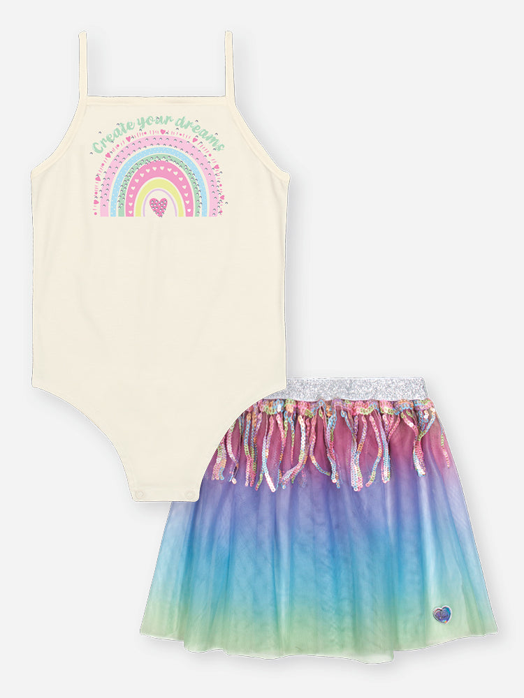 Conjunto infantil Cinti Verão Fantasia Arco íris