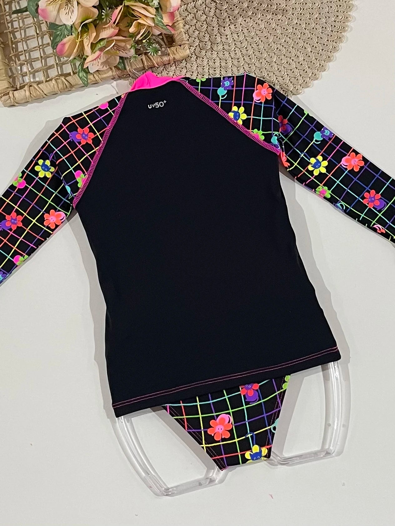 Biquíni Infantil Siri Kids Blusa Manga Longa Preto Lorena Cats 43283