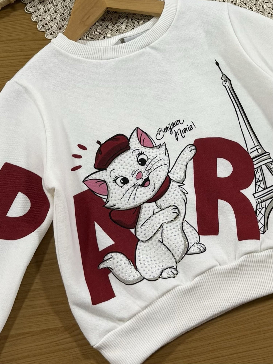 Moletom Infantil Momi Inverno Flanelado Branco Marie Paris Disney