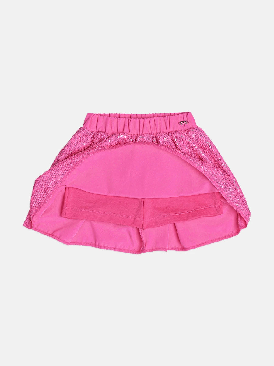 Conjunto Infantil Momi Inverno com Saia Rosa e Blusa Manga Longa Happiness