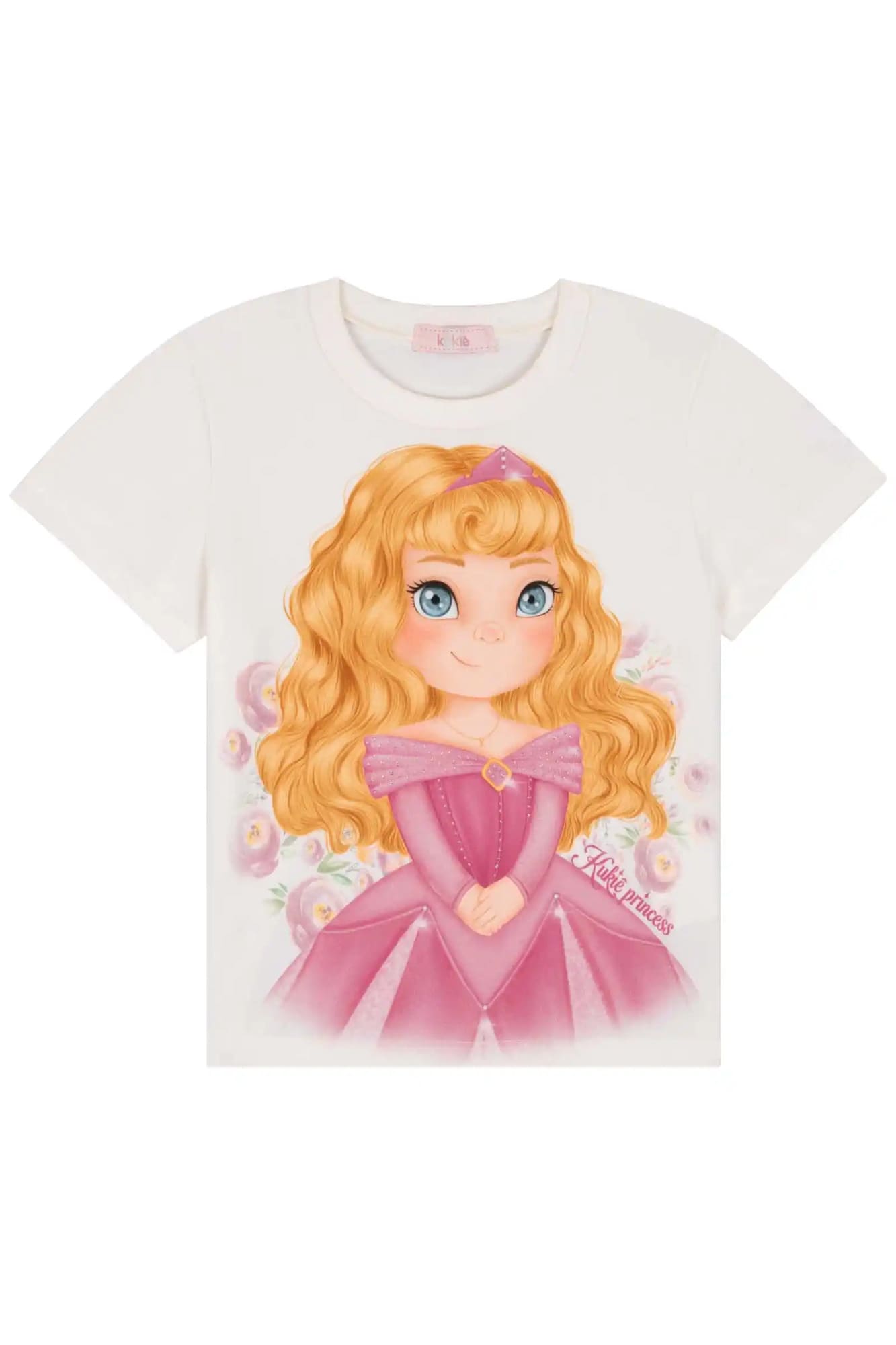Blusa Infantil Kukiê Verão Branca Princesa Aurora