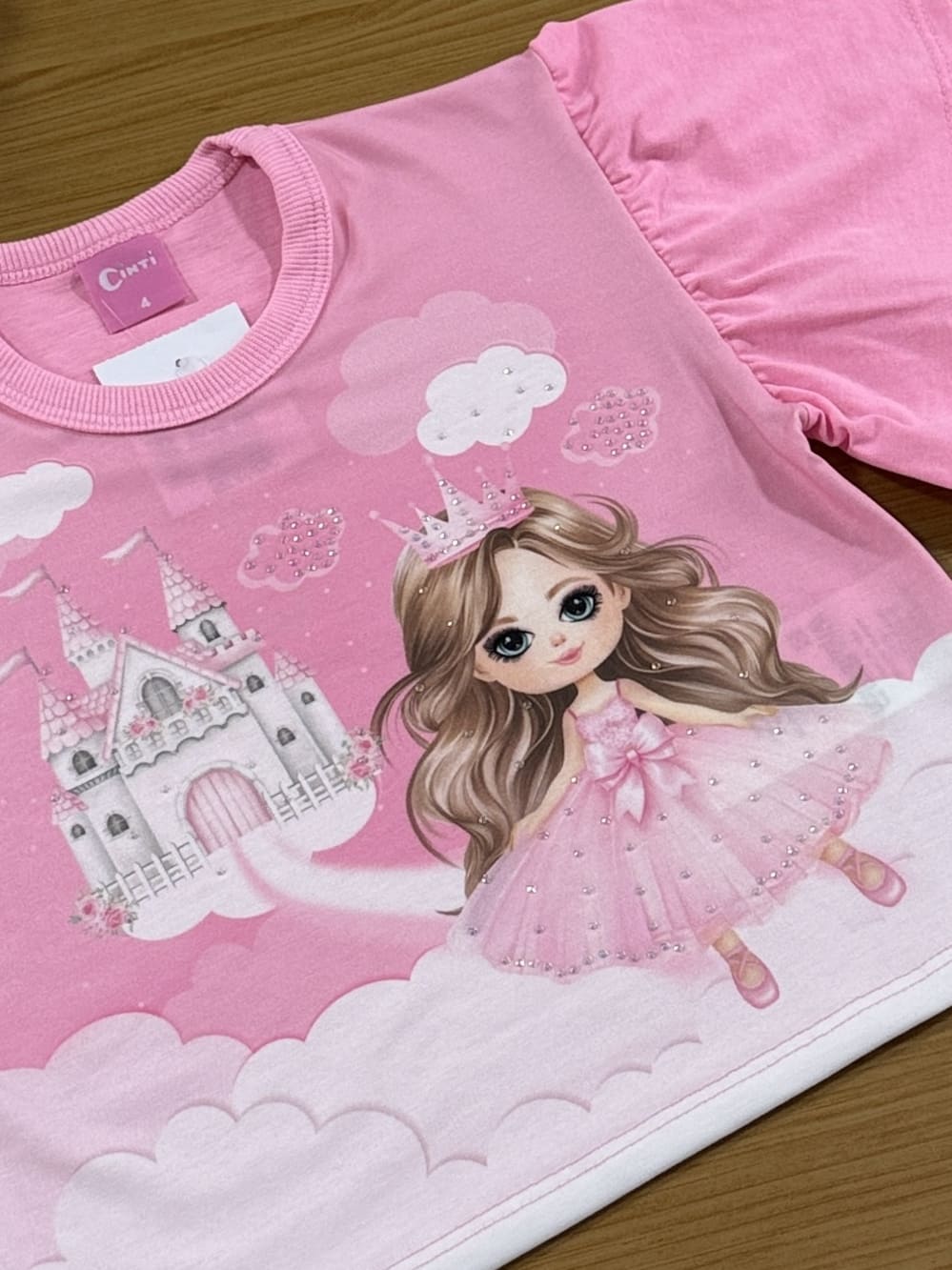 Blusa Infantil Cinti  Verão Rosa Princesa