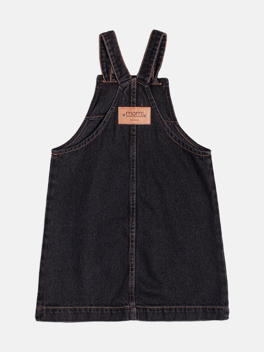 Salopete Infantil Momi Inverno Jeans Preto Hello Kitty Friends