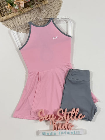 Vestido Infantil Siri Kids Sport Sara Rosa 42647