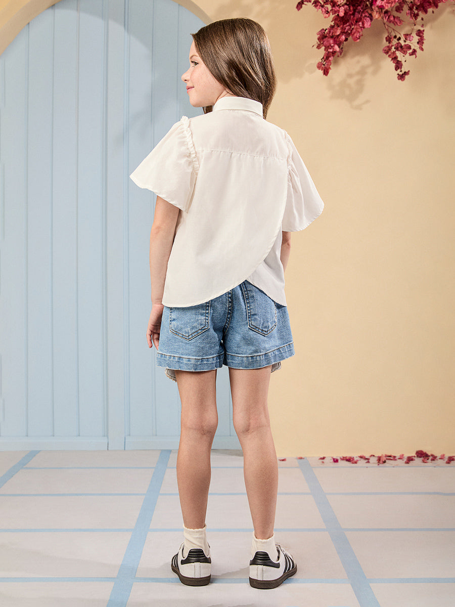 Blusa Infantil Animê Verão Minnie Disney Dourada