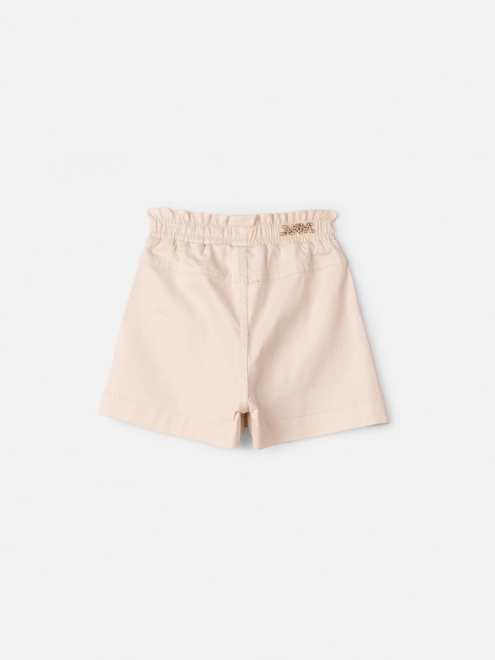 Conjunto Infantil Animê Verão Shorts Saia Bege e Blusa Minnie Laço Disney
