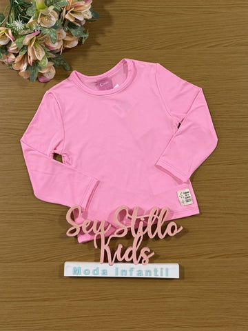 Blusa Infantil Cinti Inverno Manga Longa Térmica Rosa