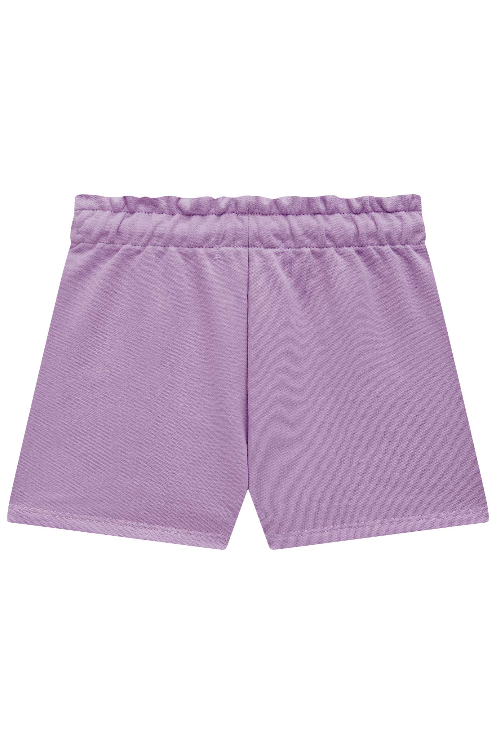 Shorts Infantil Kukie Verão Moletinho Lilás