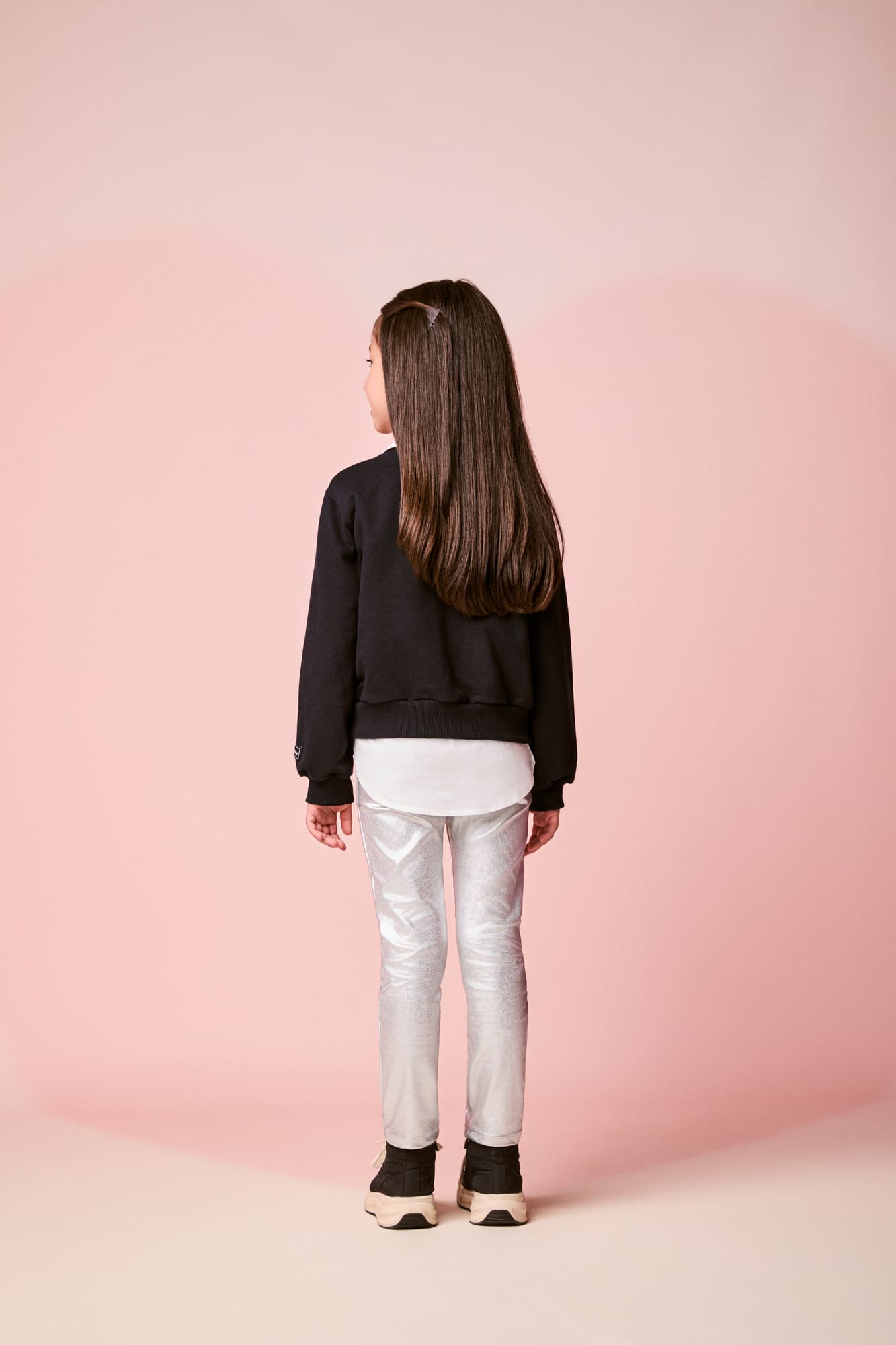 Casaco Infantil Momi Inverno Preto Daisy Lacinhos Disney