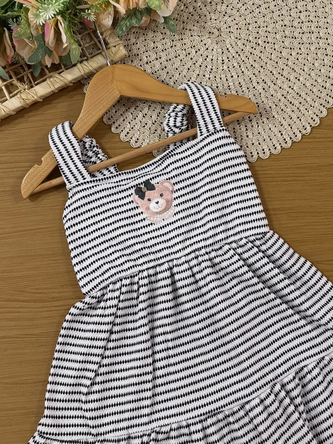 Vestido Infantil Kukie Com Alça Ursinha Teddy