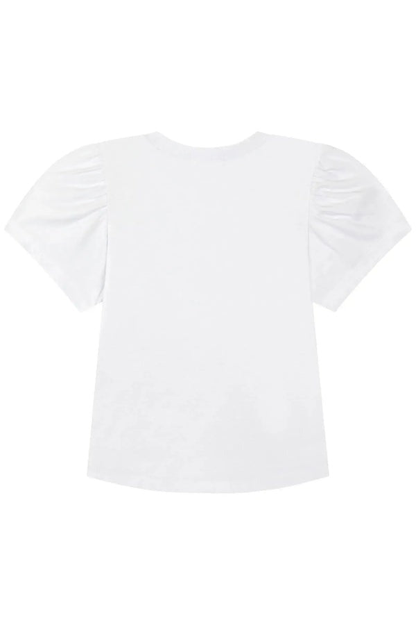 Blusa Infantil Kukiê Verão Branca com Bolinhas
