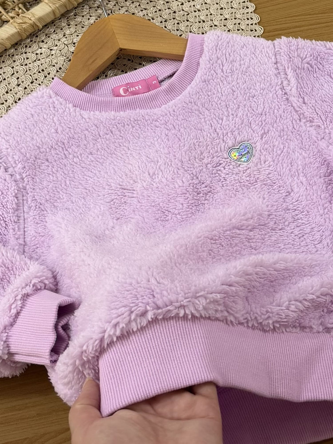Casaco Infantil Cinti Inverno Lilás Peluciado