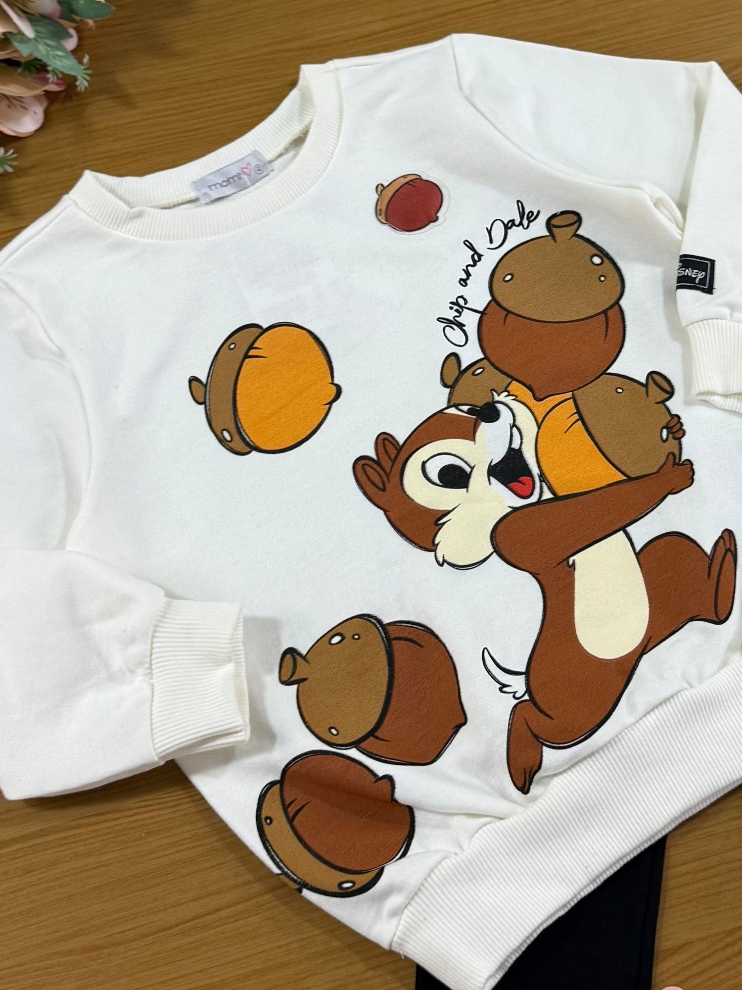 Conjunto Infantil Momi Inverno com Legging e Casaco Tico e Teco Disney