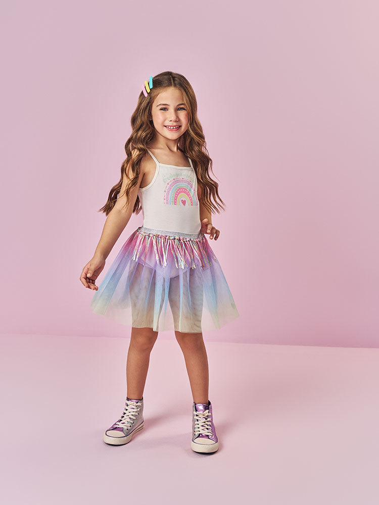 Conjunto infantil Cinti Verão Fantasia Arco íris