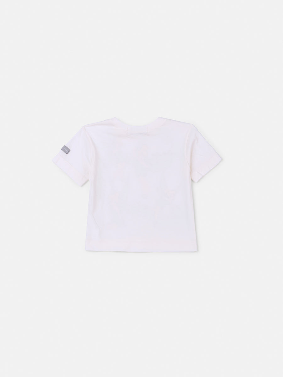 Blusa Infantil Animê Inverno Branca Tinkerbell com Strass Disney