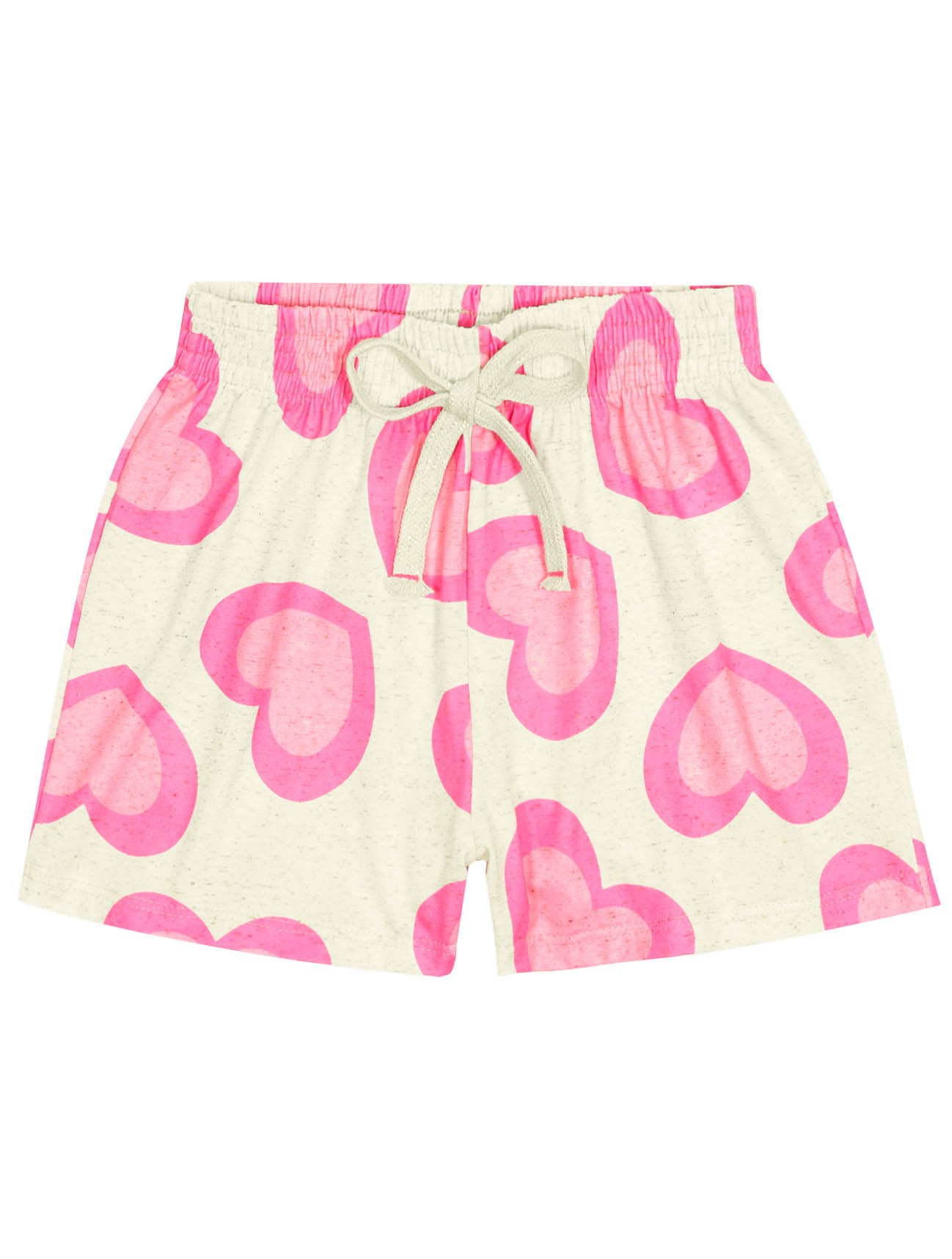 Conjunto Infantil Cinti Verão com Shorts Coração Rosa e Blusa