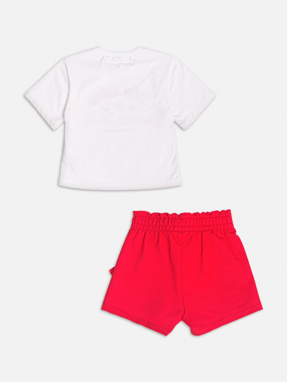 Conjunto Infantil Momi Verão Shorts Vermelho e Blusa Summer