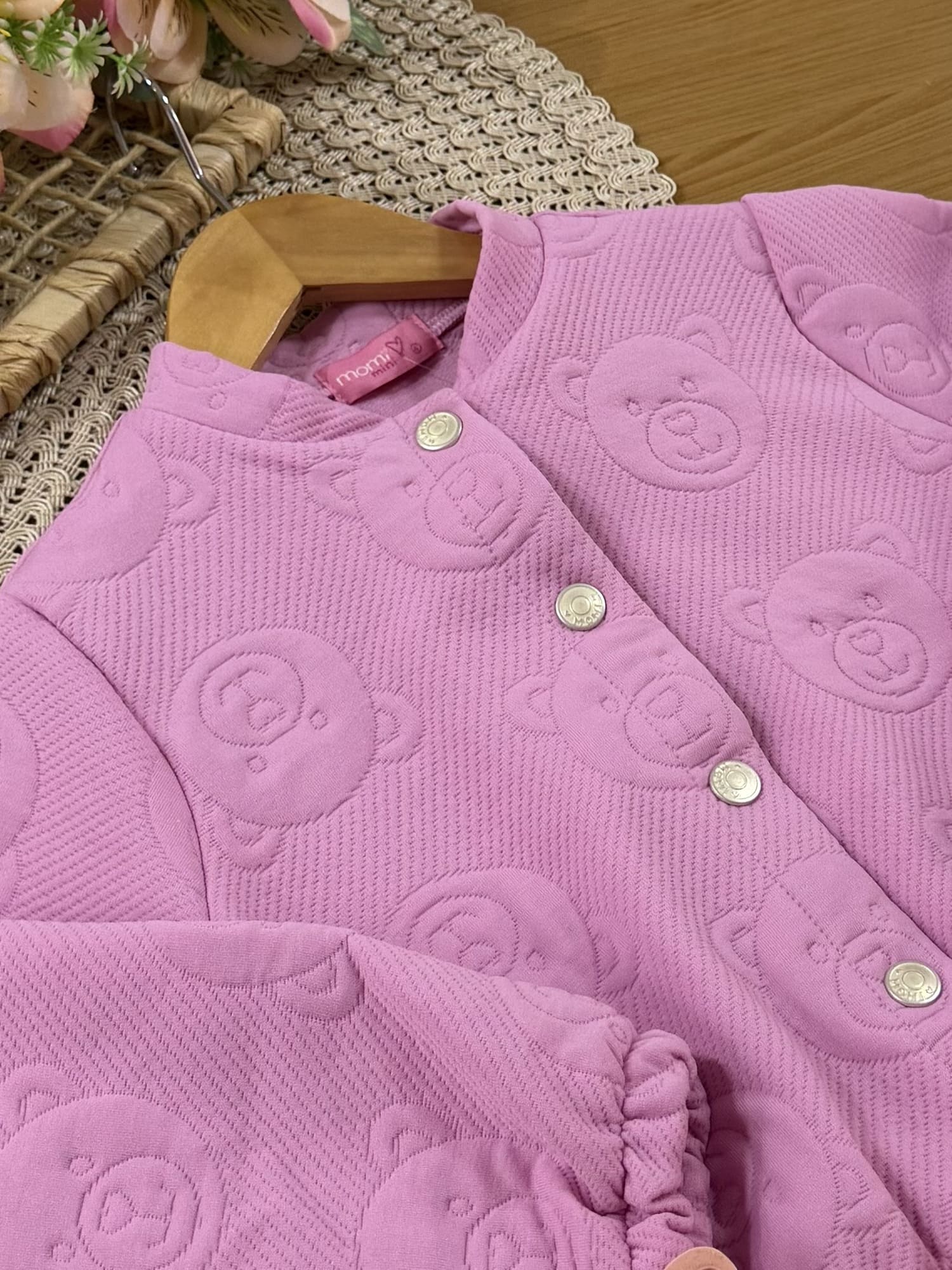 Jaqueta Infantil Momi Inverno Rosa Ursinhos