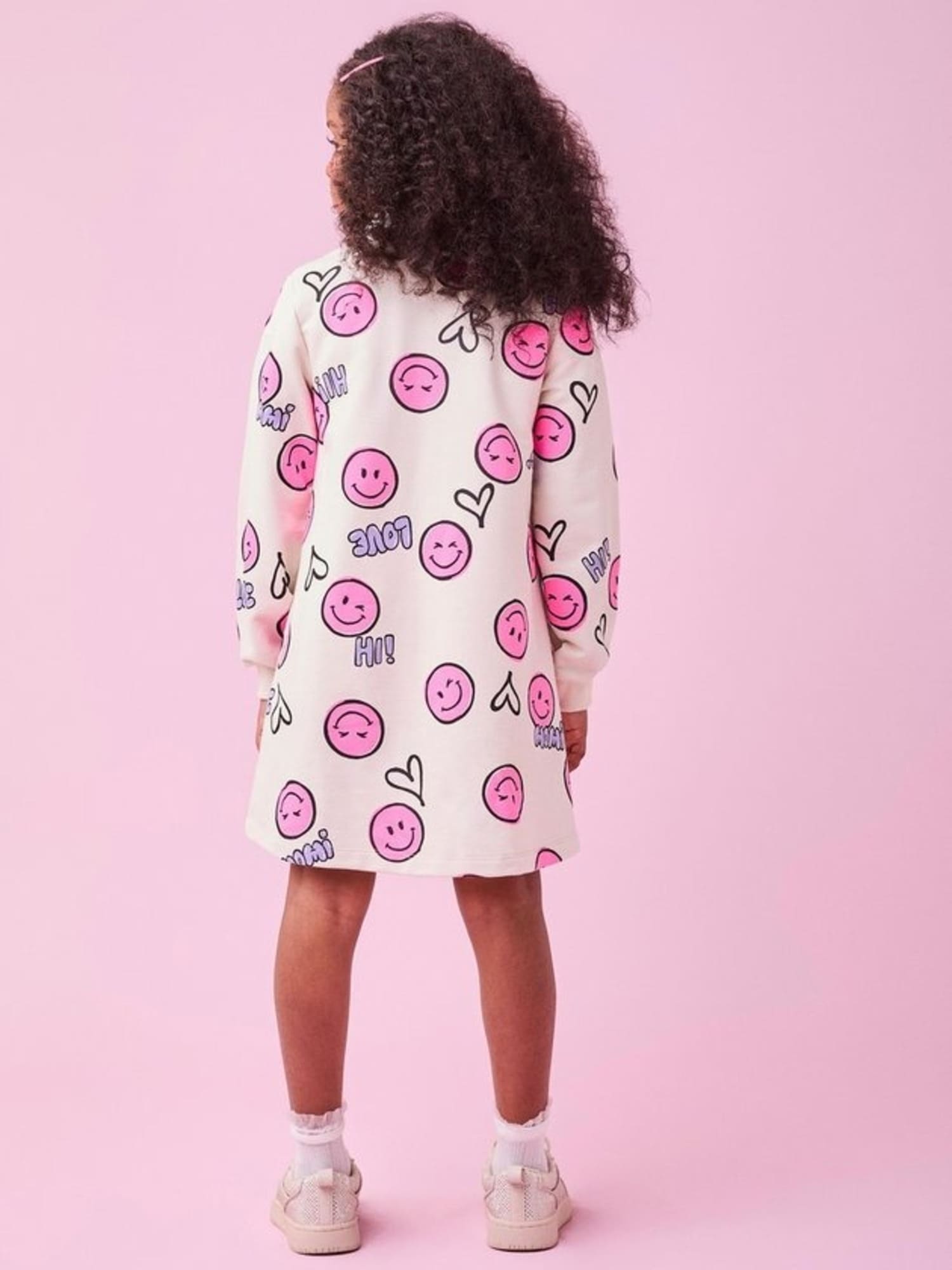 Vestido Infantil Momi Inverno Bege Emojis