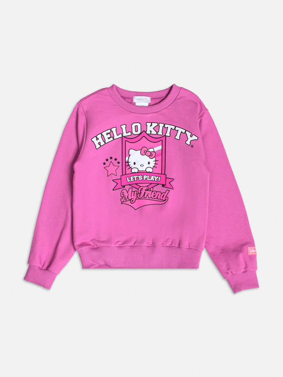 Moletom Infantil Momi Inverno sem Flanela Roxo Hello Kitty